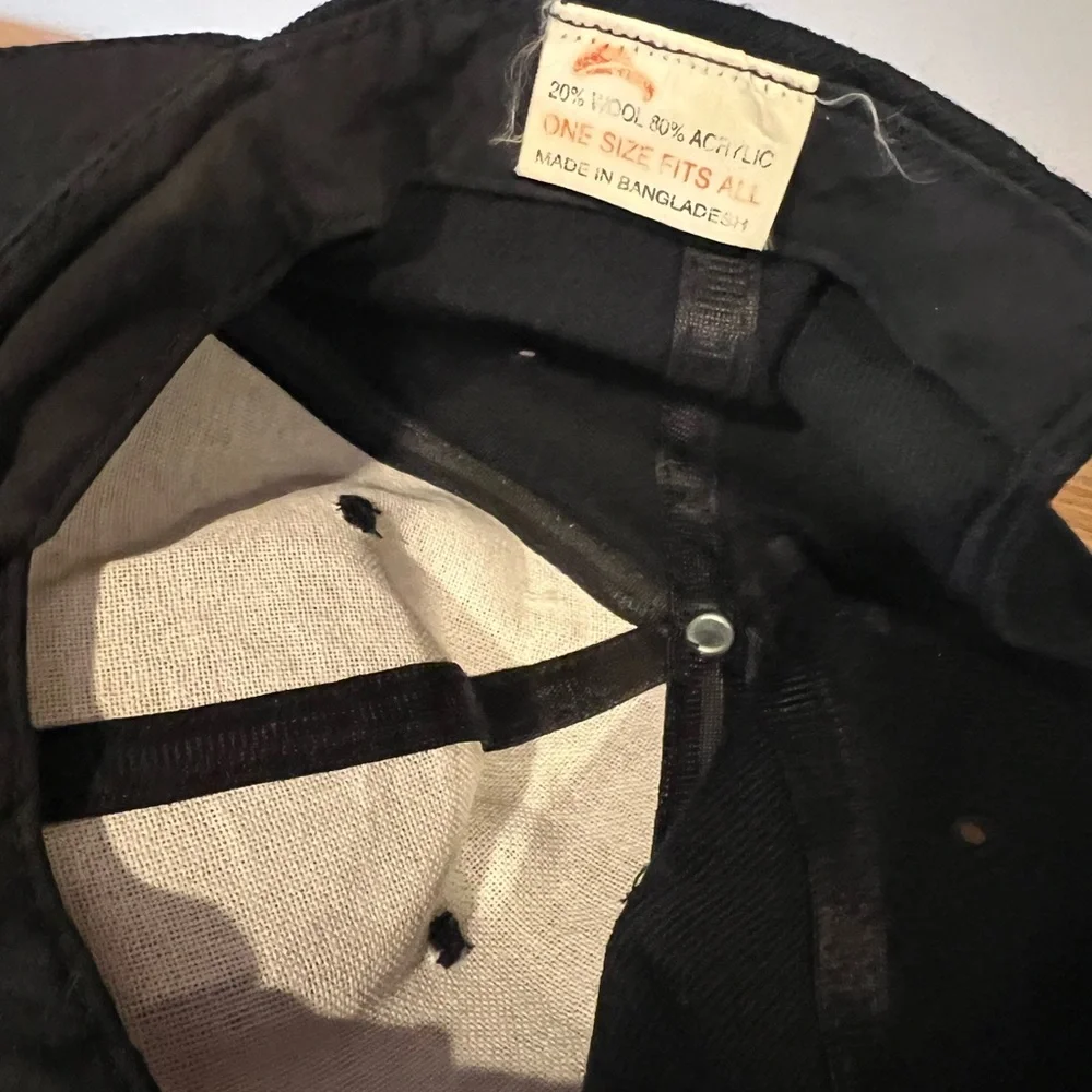 Classic Black Wool Blend Cap